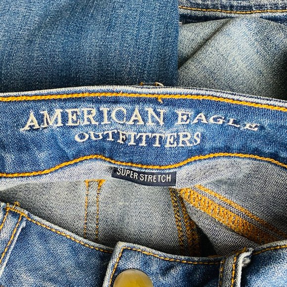 AE Super Low Stretch AEO Denim Jegging Jeans 0 L - Picture 11 of 13